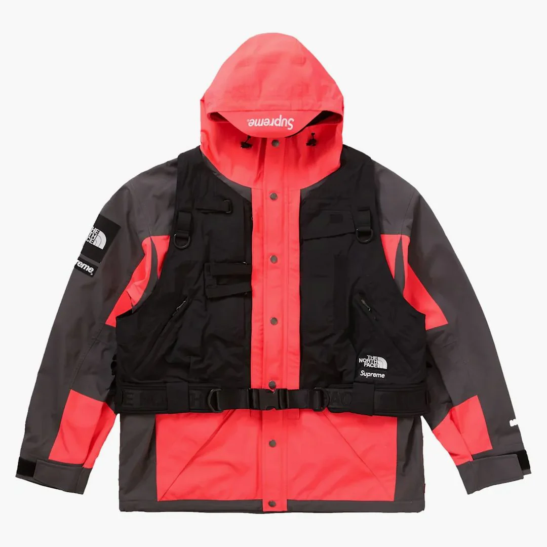 Supreme The North Face Rtg Jacket + Vest Bright Red - Image 3