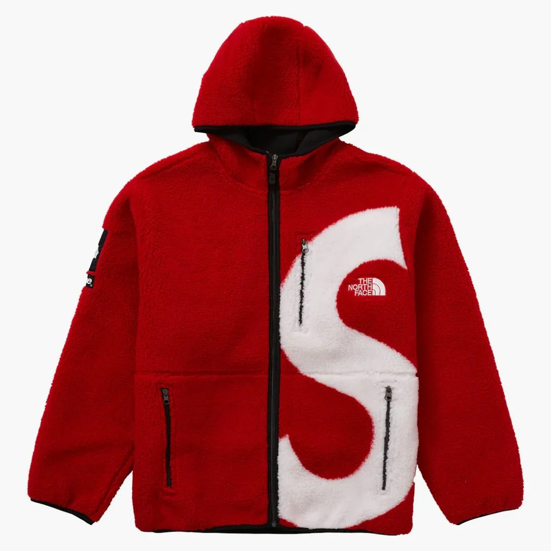 Supreme The North Face S Logo Fleece Jacket Red