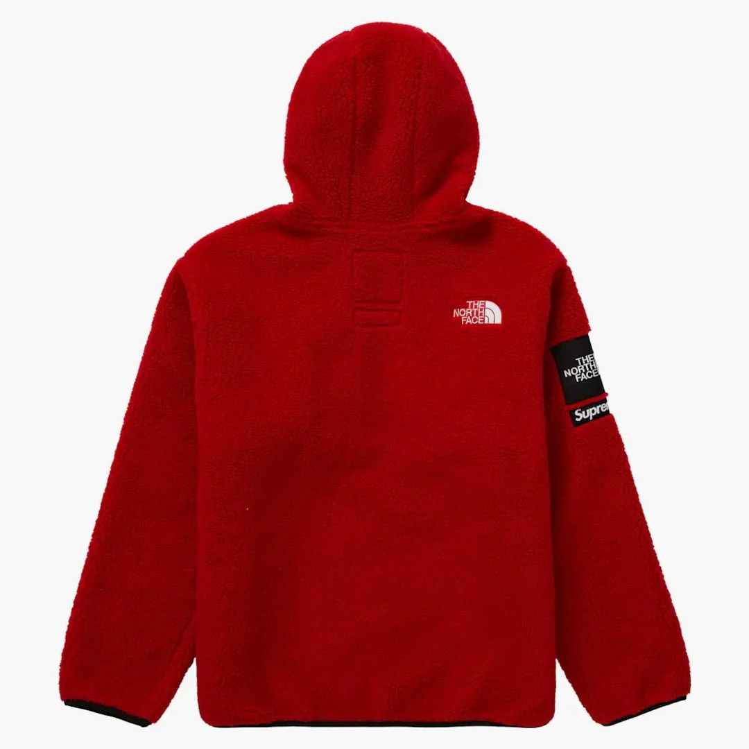 Supreme The North Face S Logo Fleece Jacket Red - Image 3