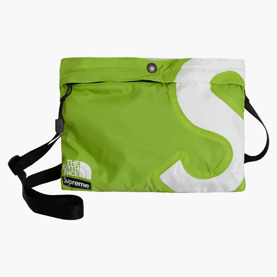 Supreme The North Face S Logo Shoulder Bag Lime - Image 2