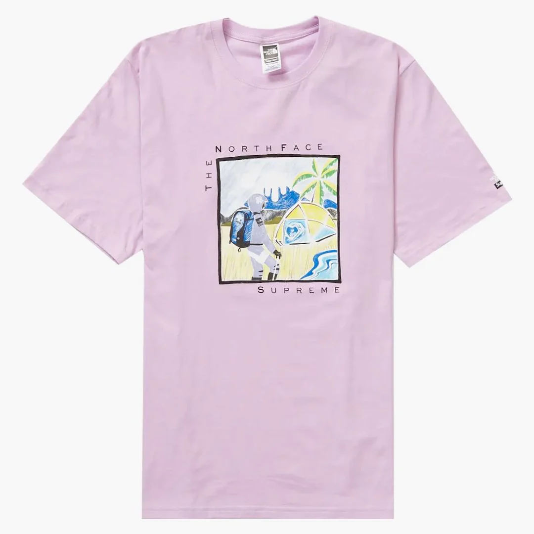 Supreme The North Face Sketch S/s Top Light Purple