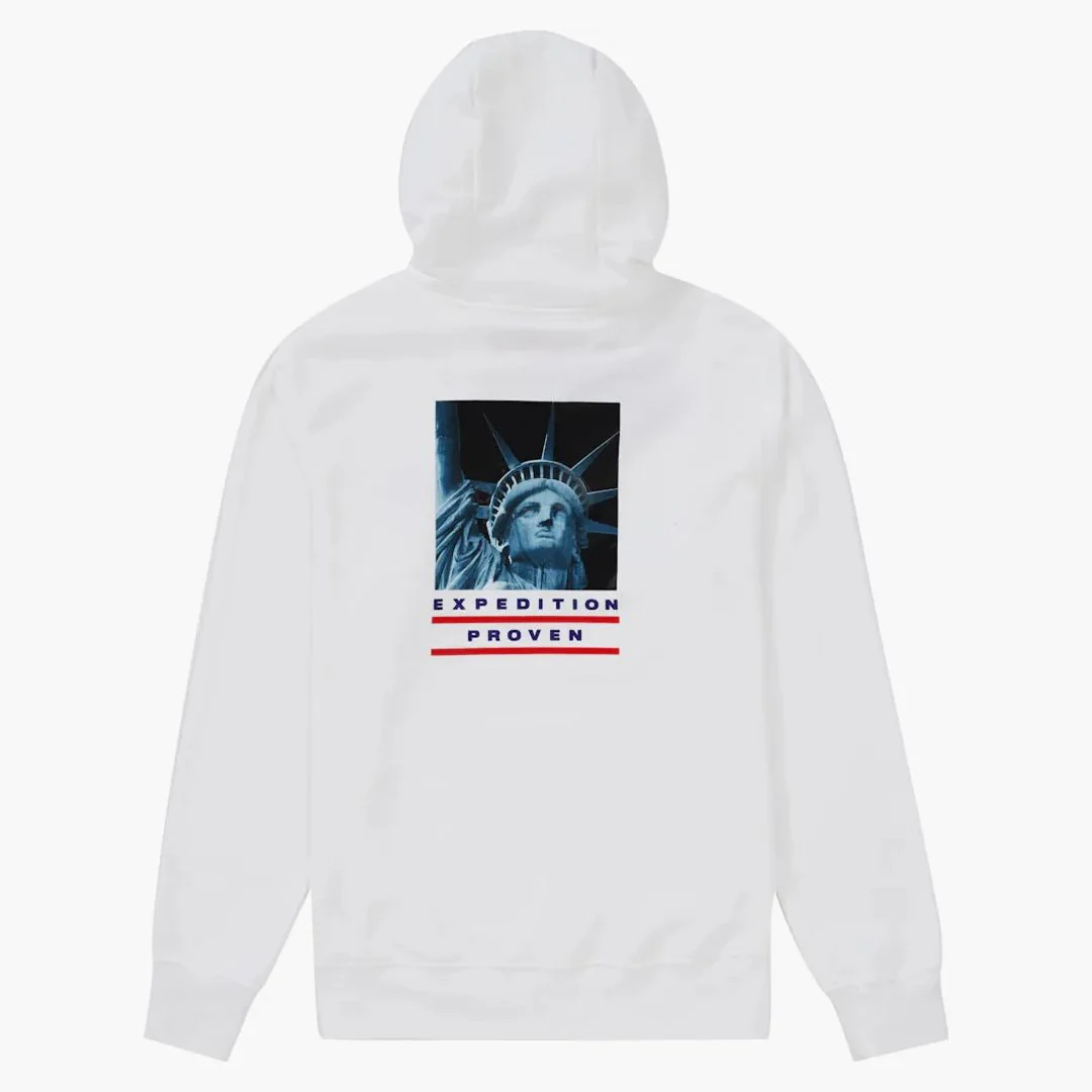 Supreme The North Face Statue Of Liberty Hooded Sweatshirt White - Image 2