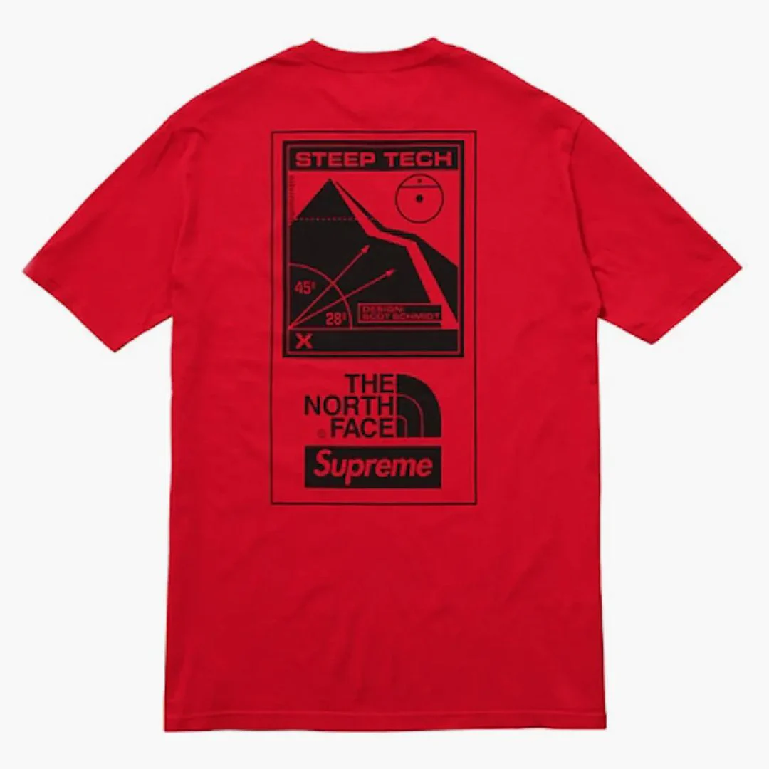 Supreme The North Face Steep Tech Tee Red - Image 2