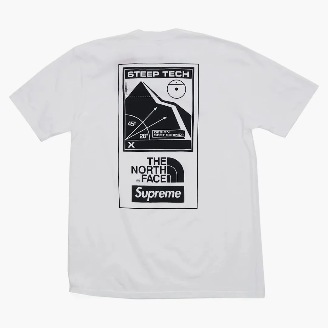 Supreme The North Face Steep Tech Tee White - Image 2