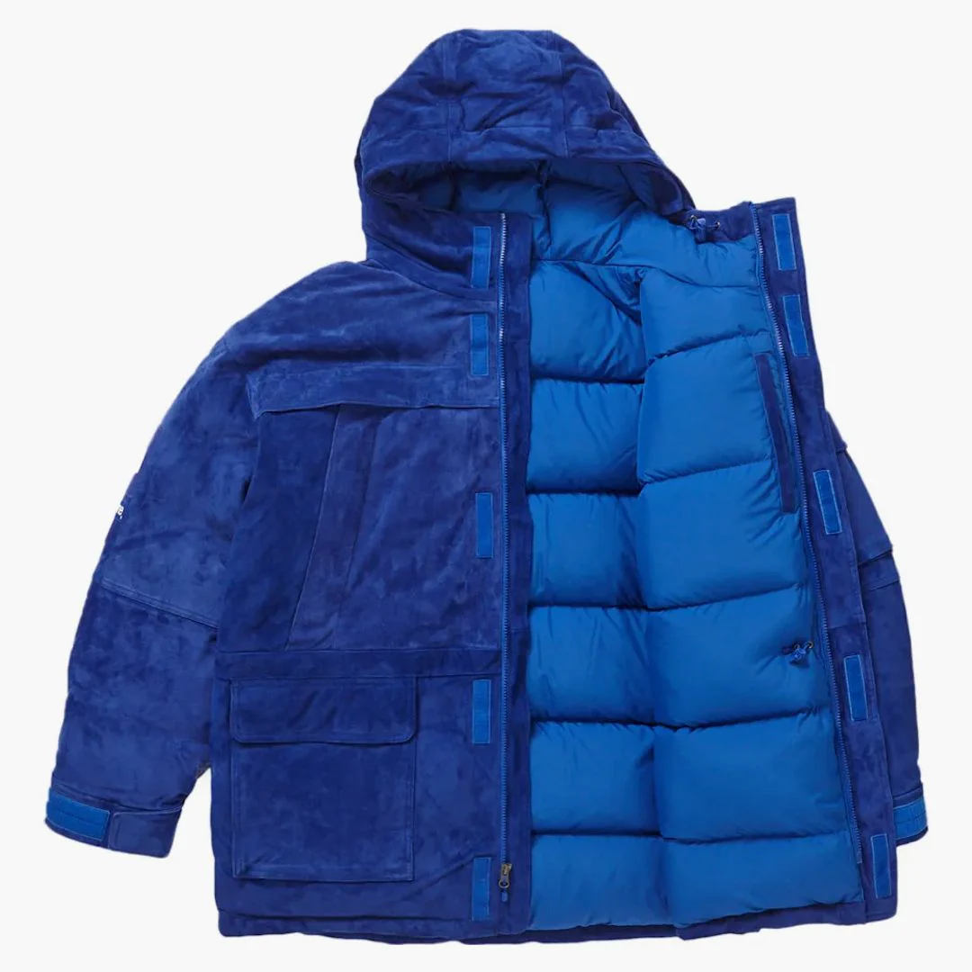 Supreme The North Face Suede 600-fill Down Parka Blue - Image 3