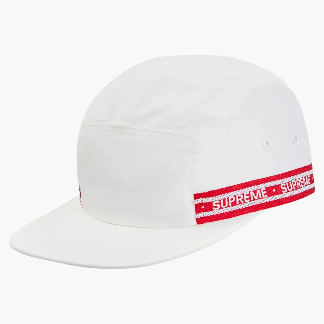 Supreme Tonal Tape Camp Cap White