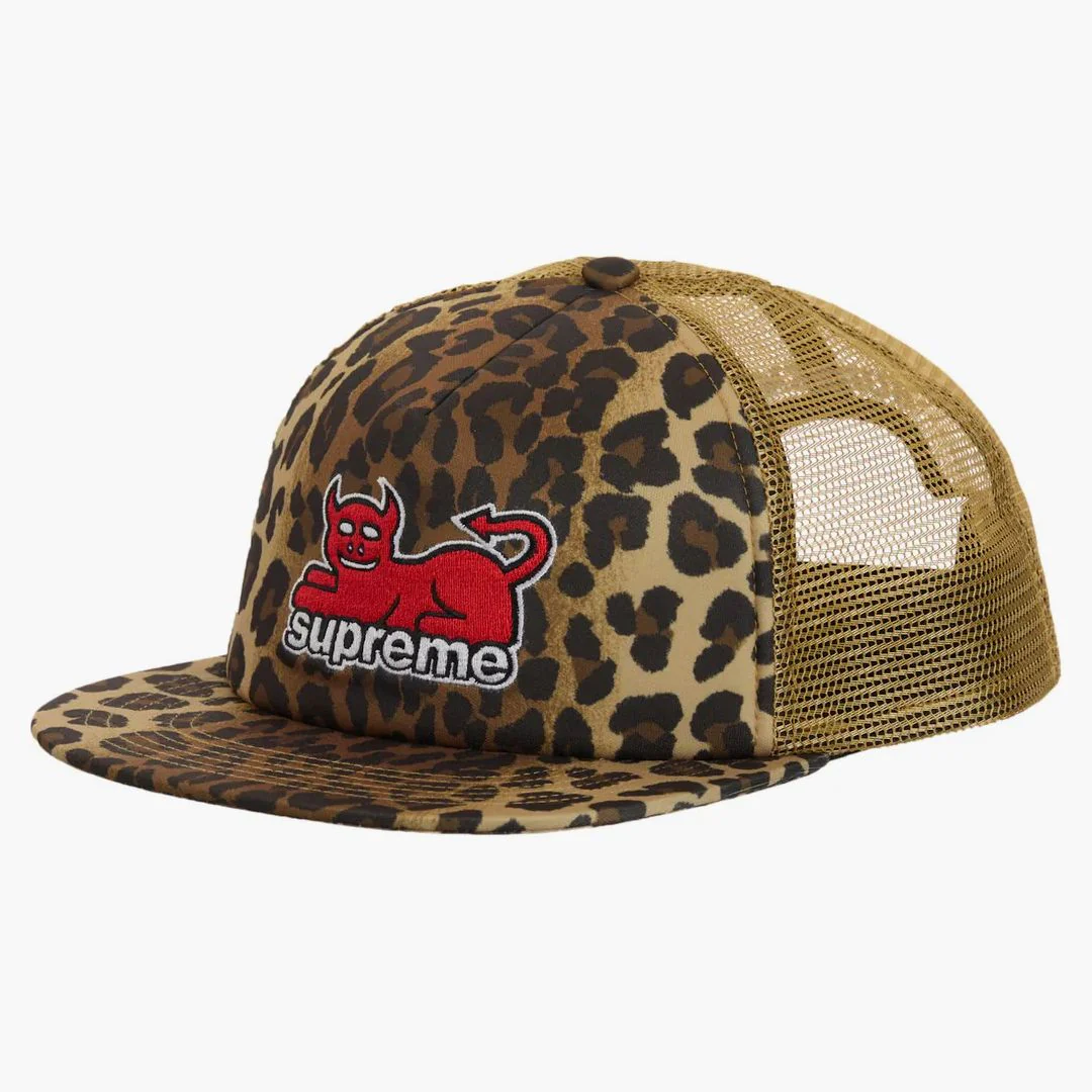 Supreme Toy Machine Mesh Back 5 Panel Leopard