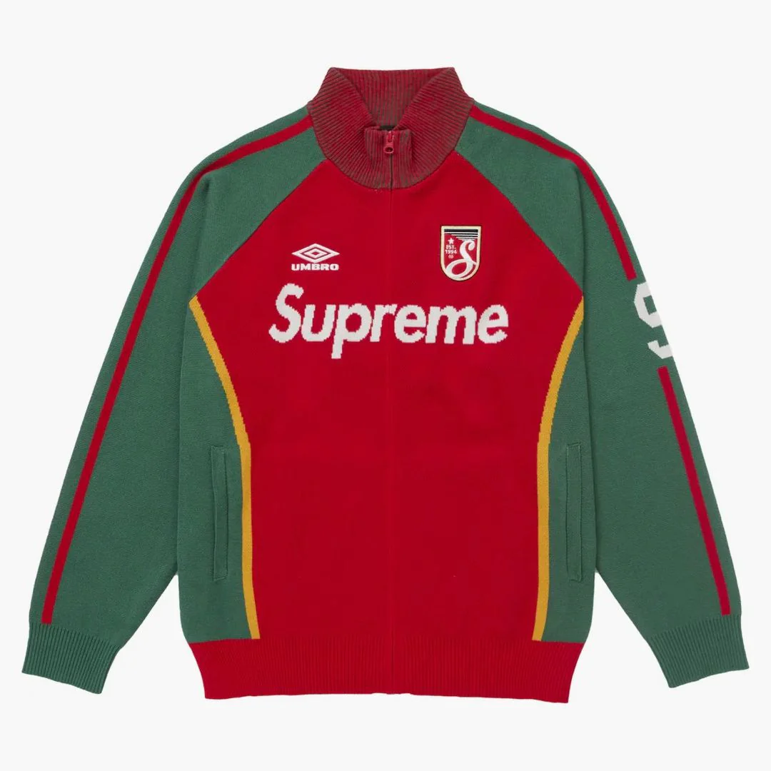 Supreme Umbro Zip Up Sweater Red
