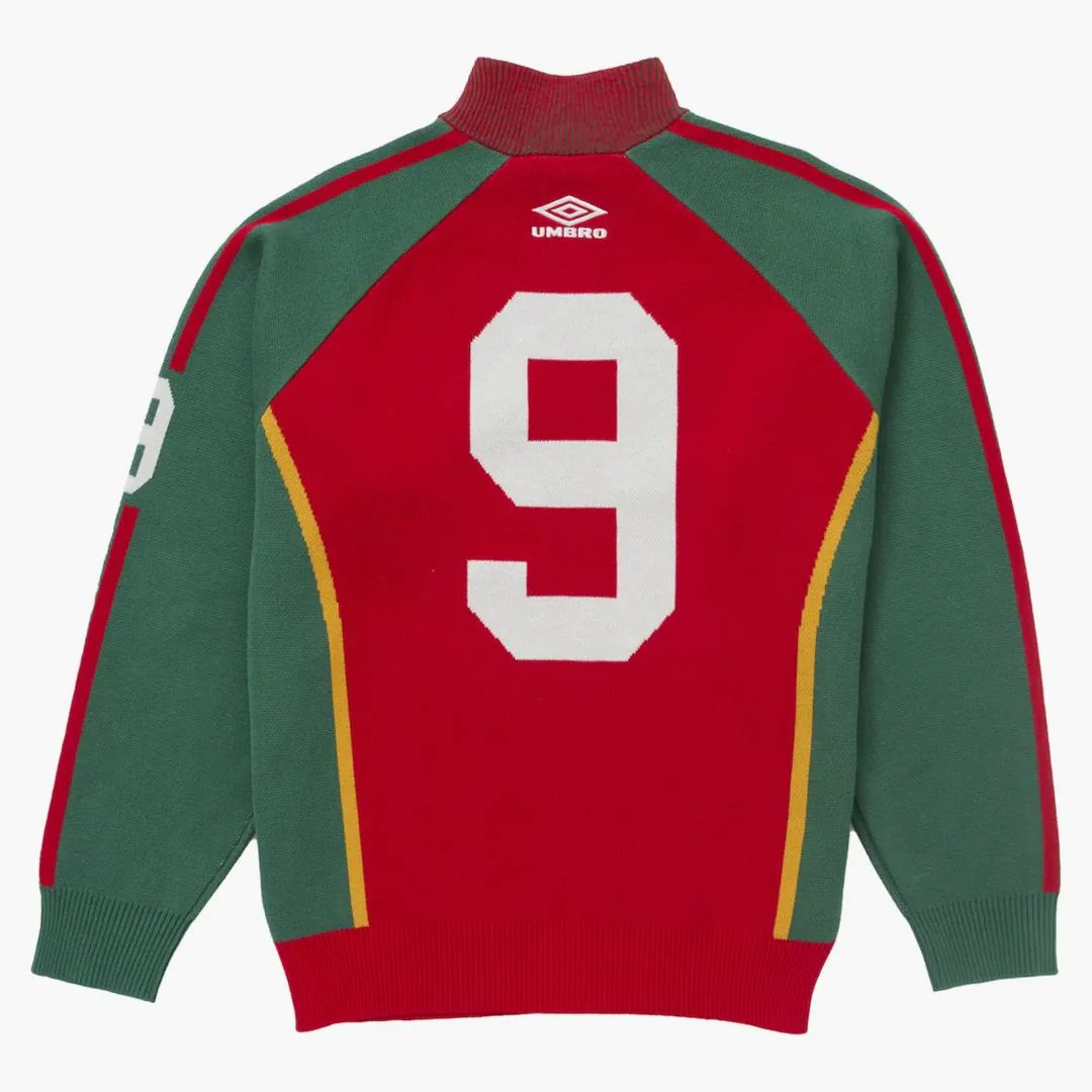 Supreme Umbro Zip Up Sweater Red - Image 2