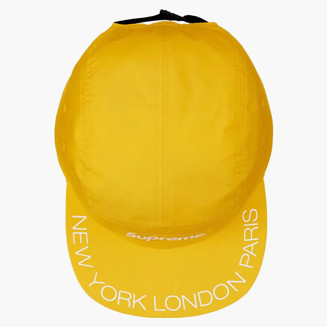 Supreme Visor Print Camp Cap Gold - Image 2