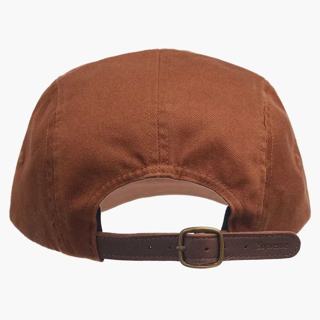 Supreme Washed Chino Twill Camp Cap Cap (ss22) Brown - Image 2