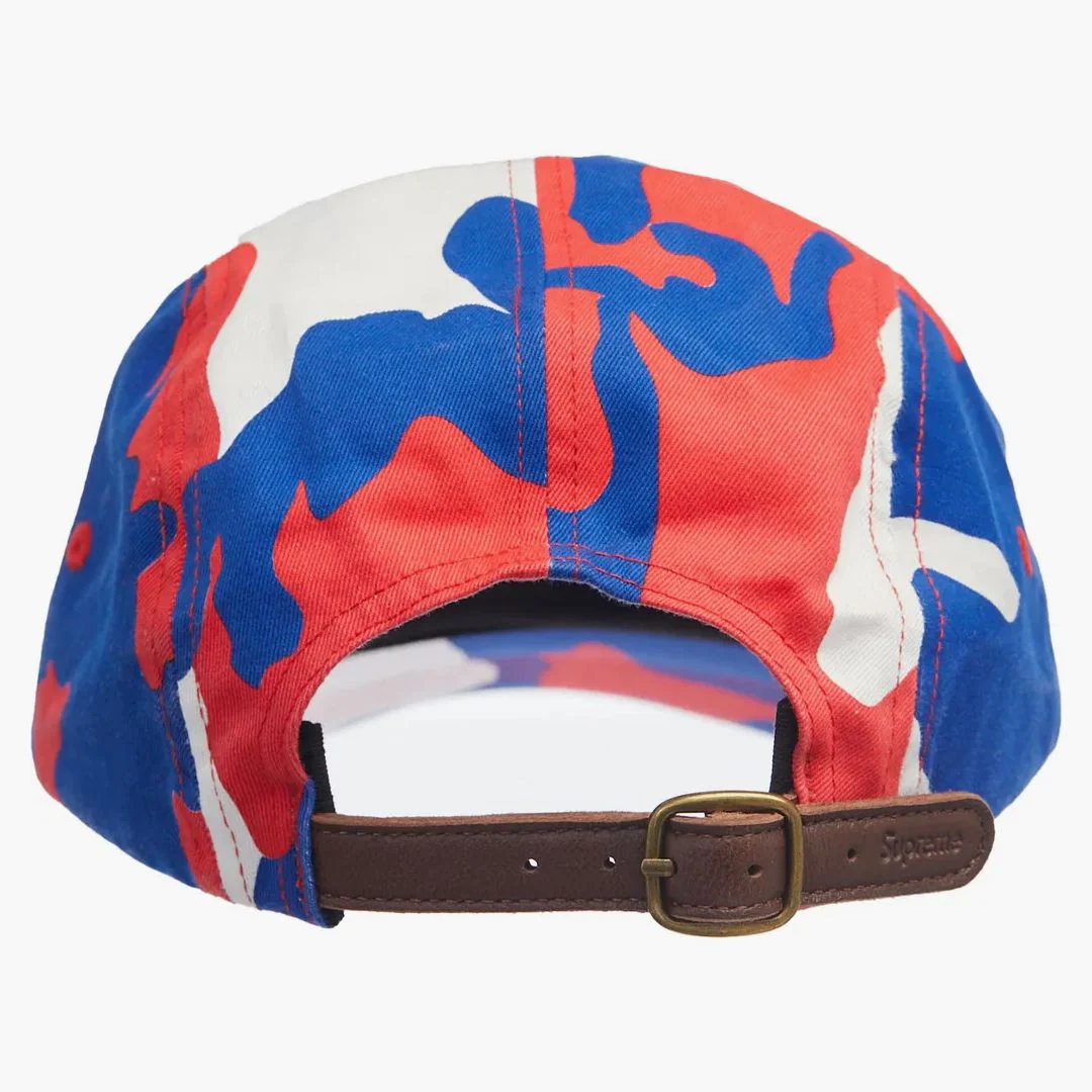 Supreme Washed Chino Twill Camp Cap Cap (ss22) Red Camo - Image 2