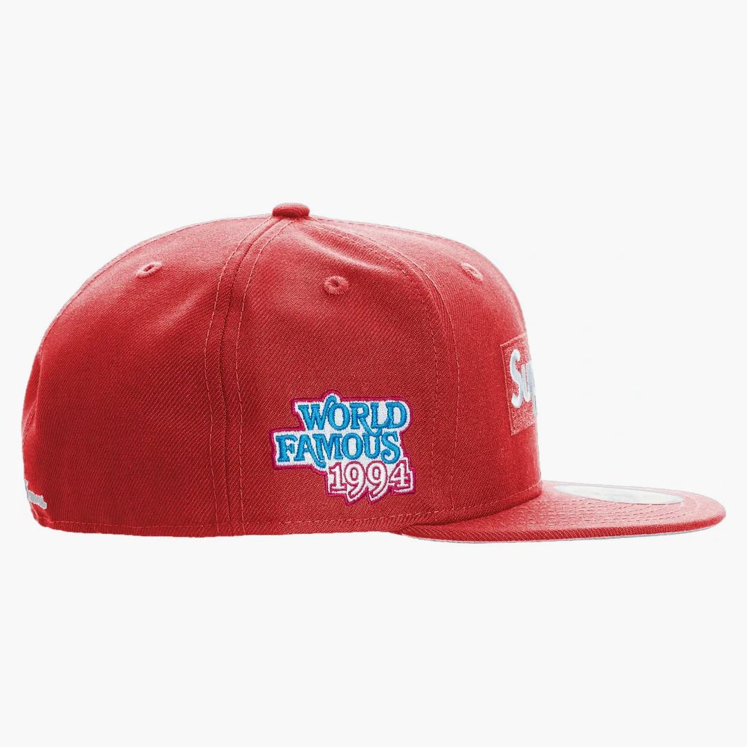 Supreme World Famous Box Logo New Era Red - Image 3