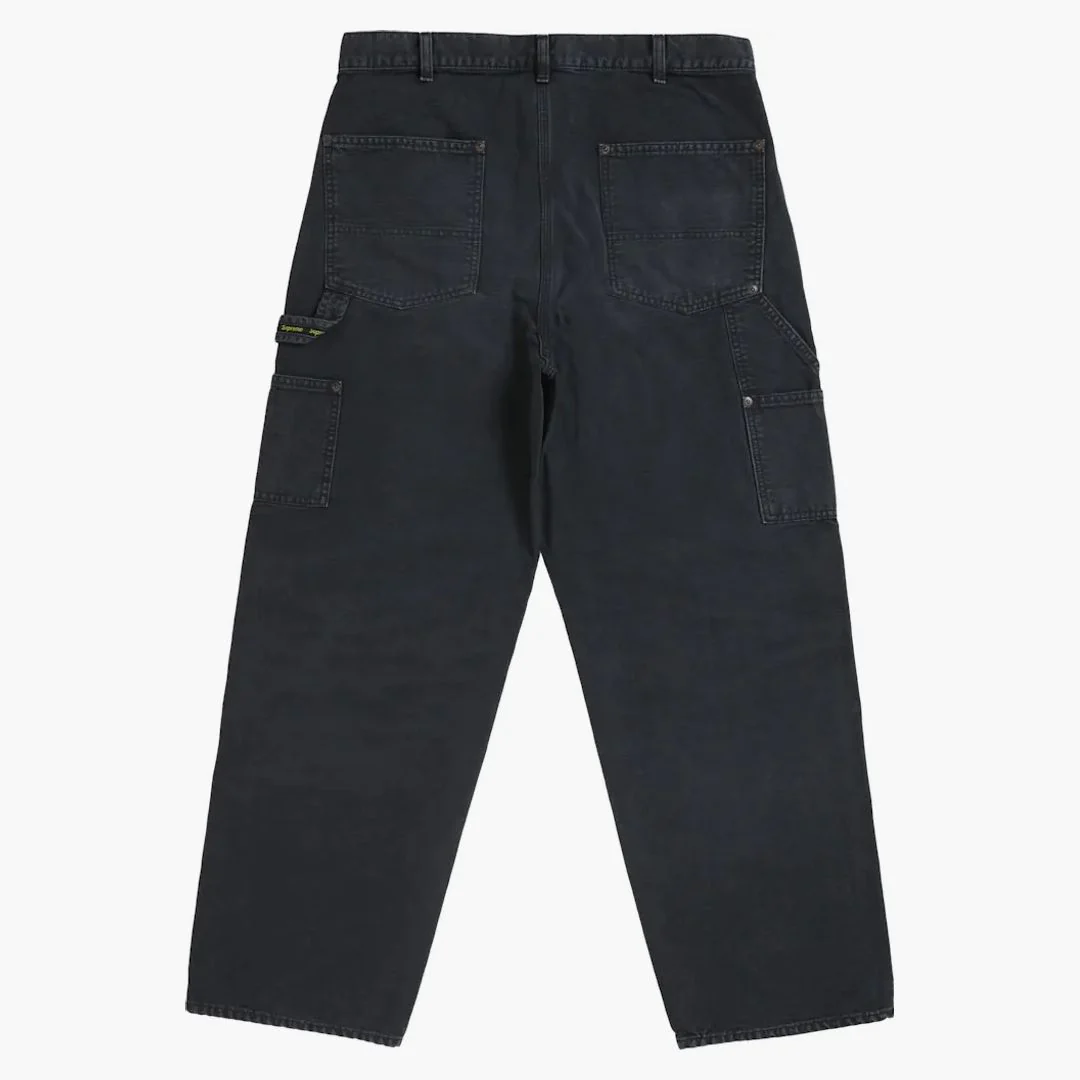 Supreme Worn Double Knee Painter Pant Black - Image 2