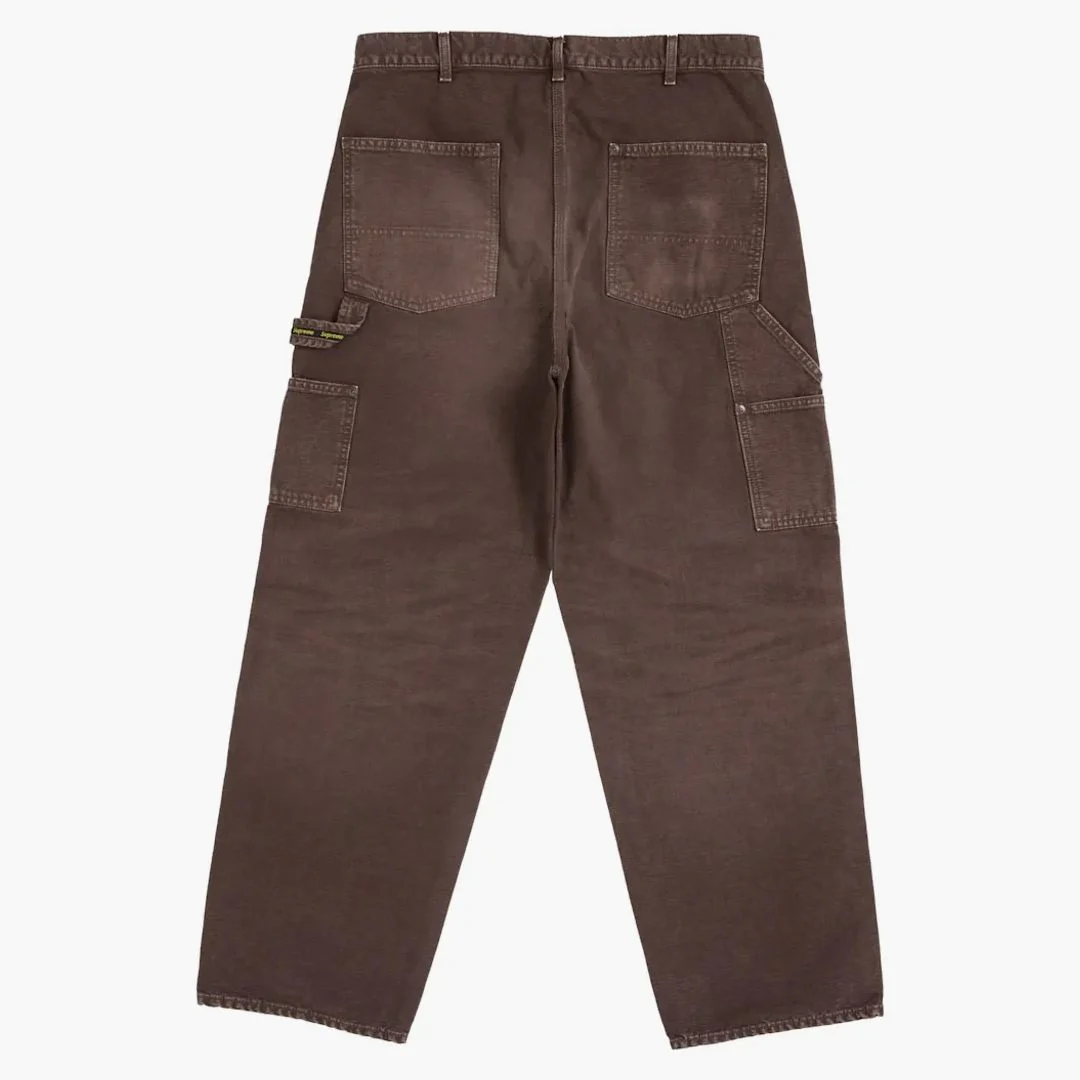 Supreme Worn Double Knee Painter Pant Brown - Image 2
