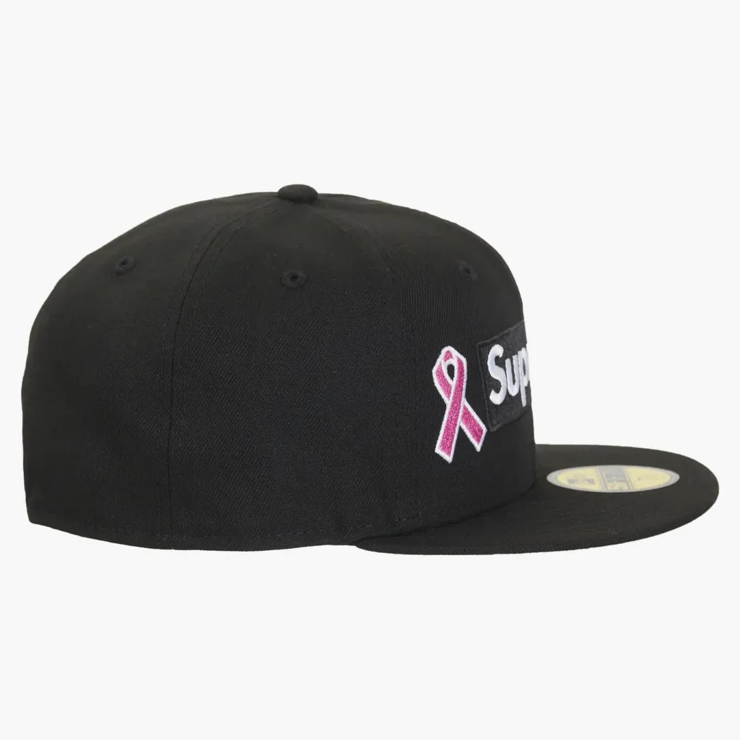Supreme X New Era Breast Cancer Awareness Box Logo Fitted Hat Black - Image 2