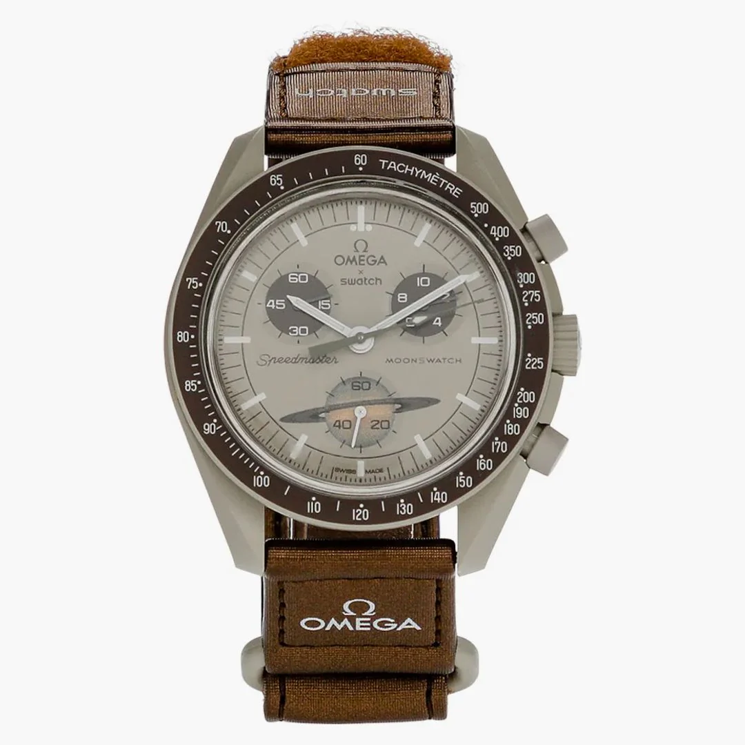 Swatch X Omega Bioceramic Moonswatch Mission To Saturn So33t100