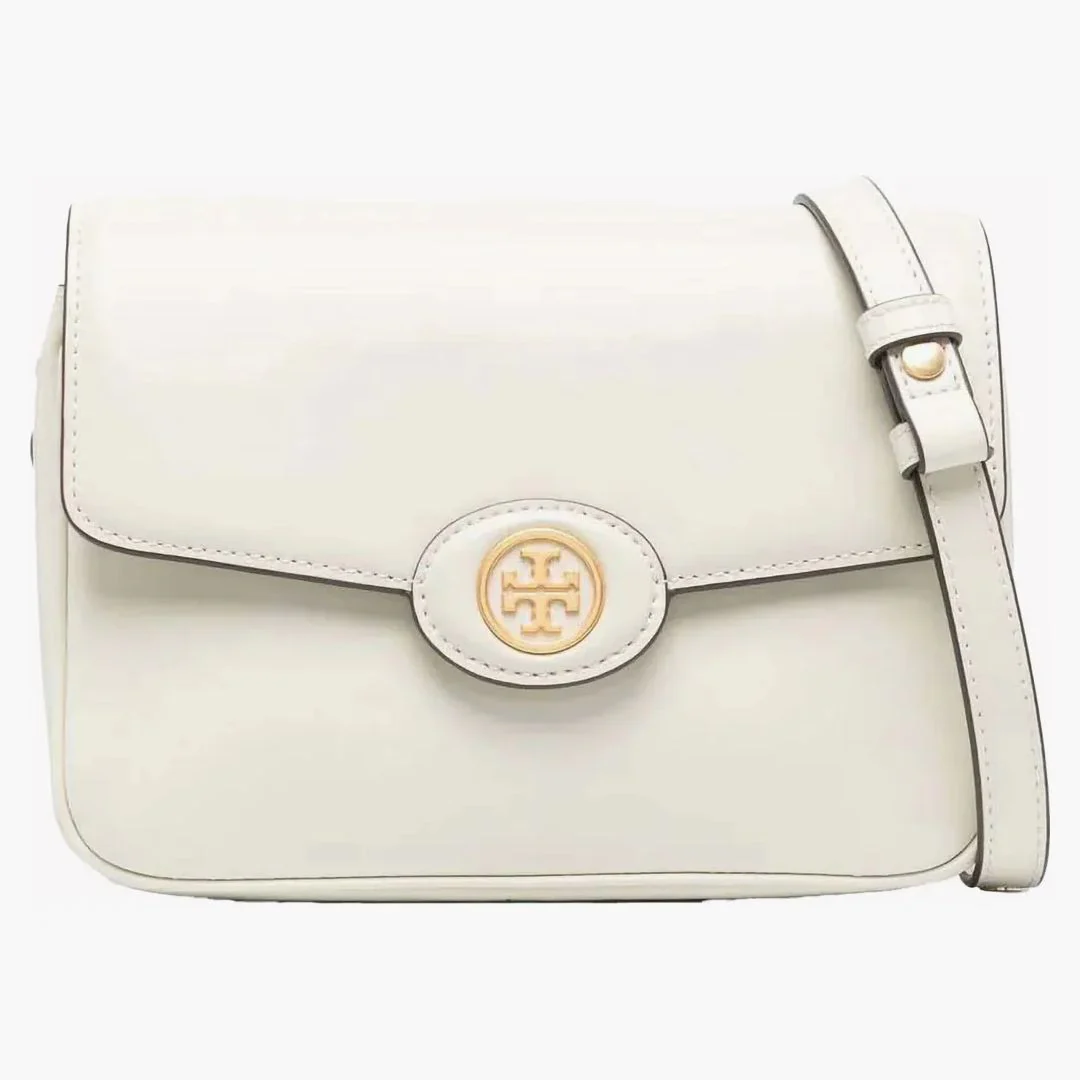 Tory Burch Robinson Spazzolato Shoulder Bag Shea Butter - Image 2