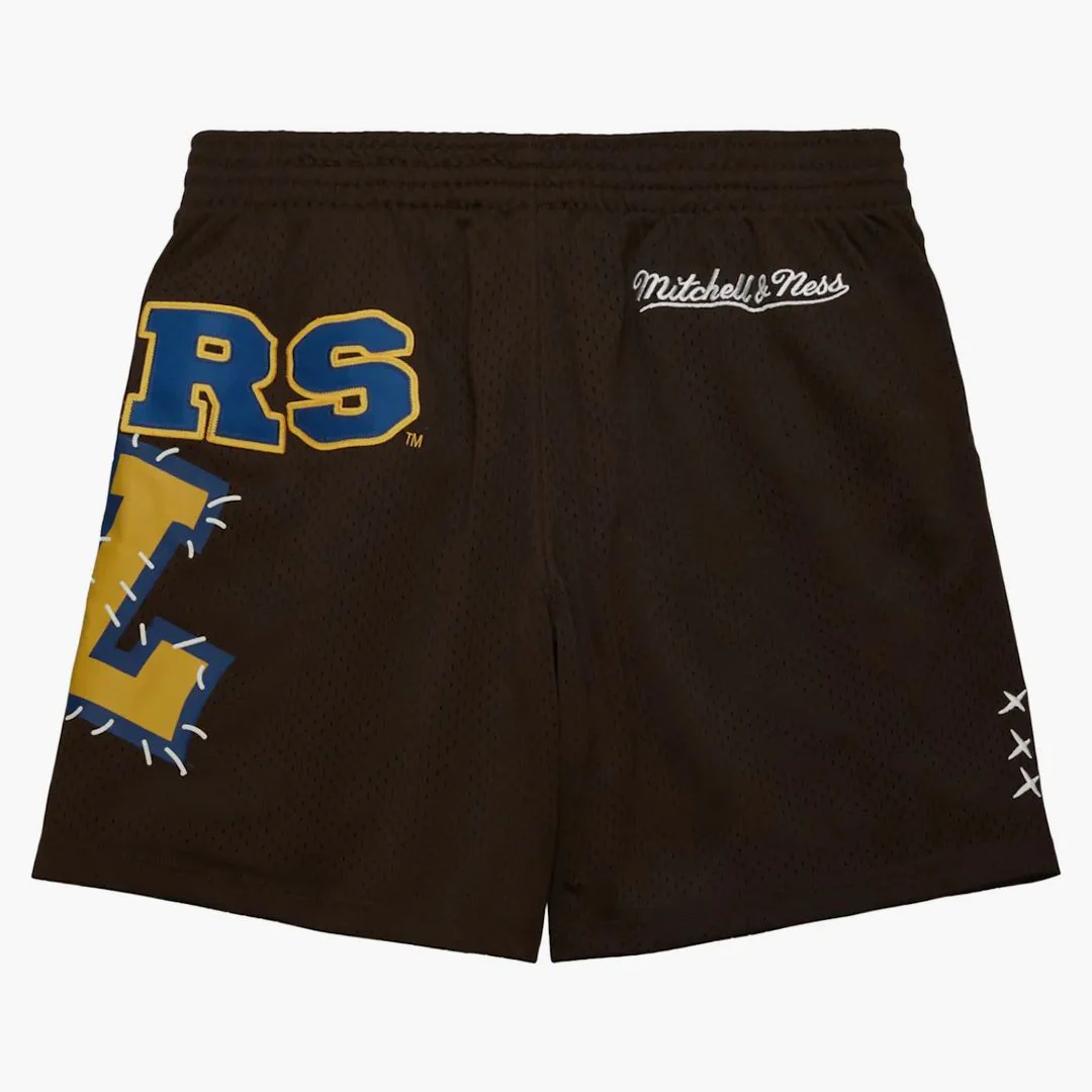 Travis Scott X Mitchell & Ness Cal Bears Basketball Shorts Brown - Image 2