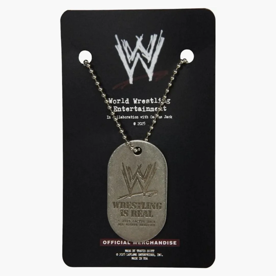 Travis Scott X Wwe Dog Tag Silver - Image 2