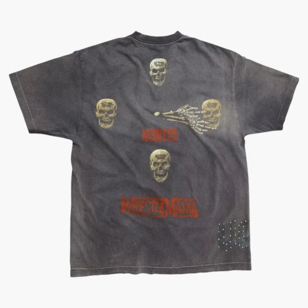 Travis Scott X Wwe No Bystanders Stone Cold Steve Austin Tee Black - Image 2