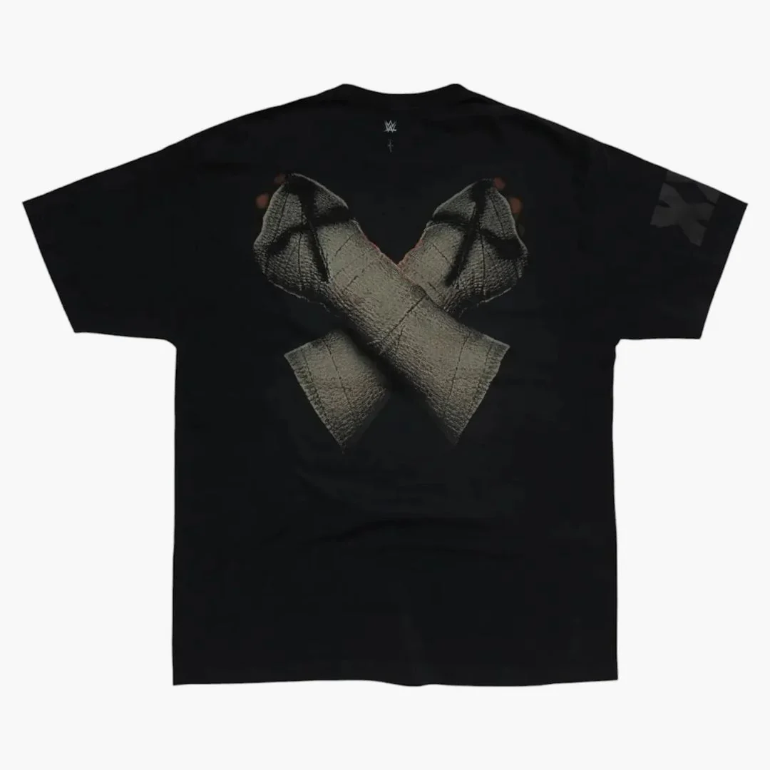 Travis Scott X Wwe Straight Edge Cm Punk Tee Black