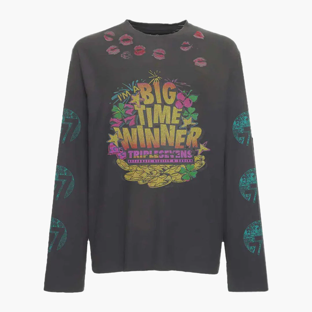 Triple Sevens Lucky Kiss Longsleeve Black