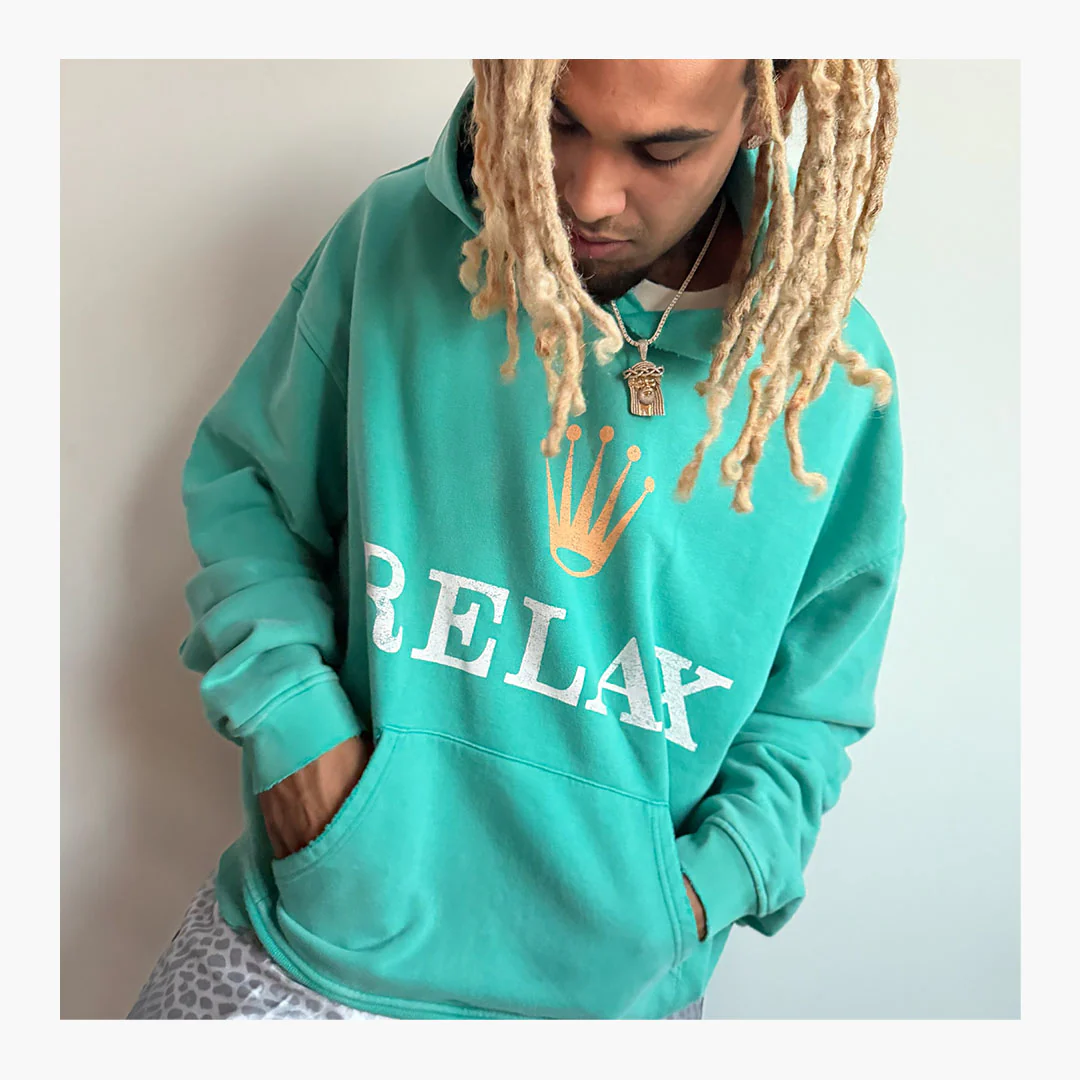 Triple Sevens Relax Hoodie Green - Image 3