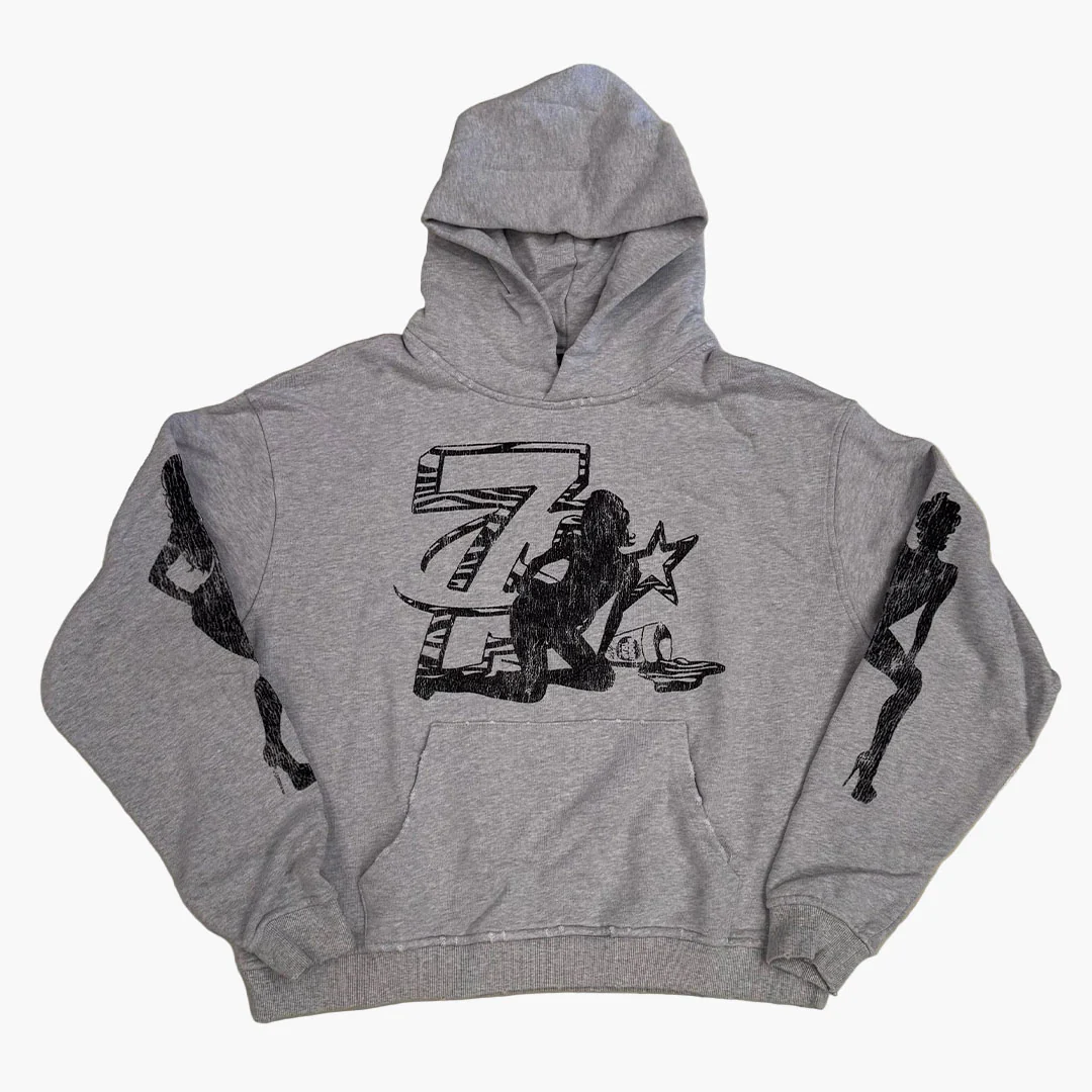 Triple Sevens Trap Logo Hoodie Grey