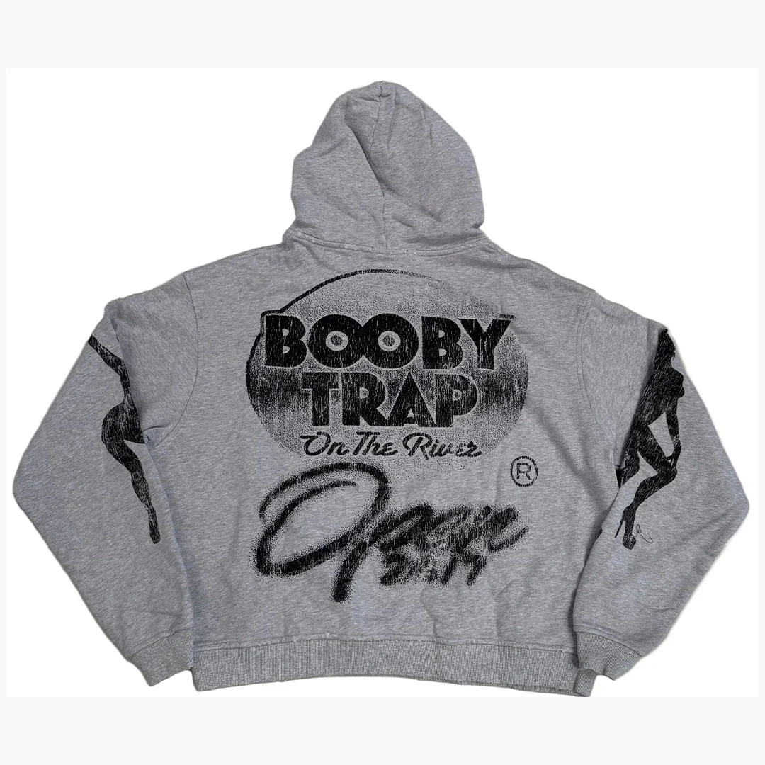 Triple Sevens Trap Logo Hoodie Grey - Image 2