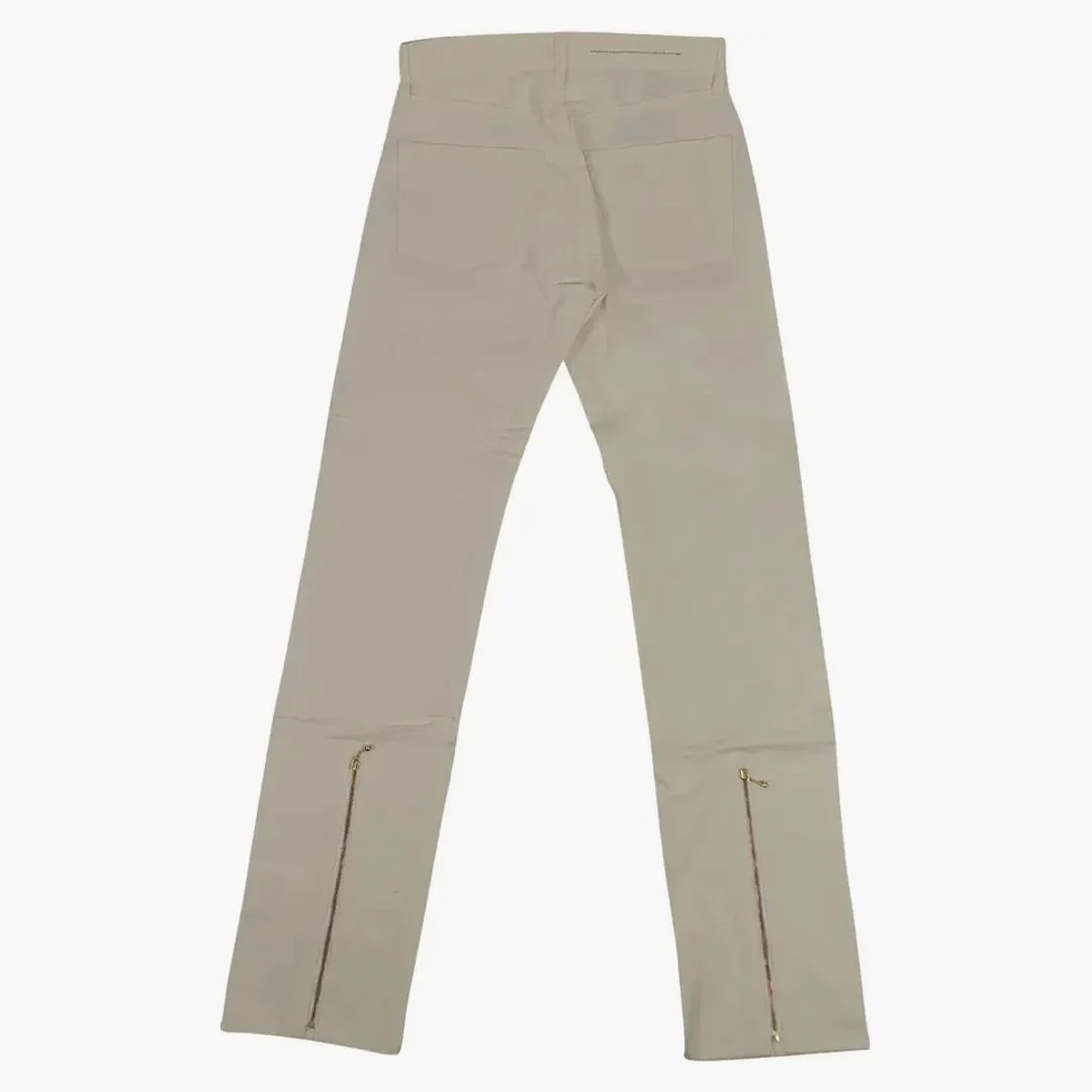 Vlone Zipper Jeans White - Image 2
