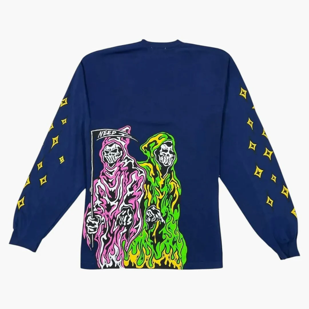 Warren Lotas Need Reaper L/s T-shirt Navy - Image 2